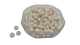 Wooden Beads 8 MM (150+ Pieces, 25 Grams) Ivory White Hole Size:2mm Round For Jewellery Making Arts Crafts
