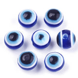 Acrylic Evil Eye Beads 7 to 8 MM Round For Bracelets Jewellery Making With Hole 1.5 MM