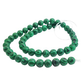 Imitation Jewellery Making Stone Beads 8 MM (1 String, 47-50 Beads) Hole:1 MM Round Green Synthetic For DIY Arts Crafts