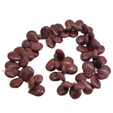 Synthetic Stone Beads 25x18x8 MM (1 String, 48 Beads) Flat Drop Hole 1 MM Brown 15 Inch For Jewellery Making
