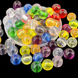 Acrylic Beads 8 MM (95-100 Beads, 25 Grams Wt) Hole:1.5 MM Round Mixed Colors For Jewellery Making DIY Arts Crafts