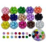 Premium Non Peel Acrylic Beads 8x7 MM Hole Size 2 MM Round For Jewellery Making DIY Arts Crafts