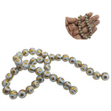 Evil Eye Premium Plated Glass Beads 8x7.5 MM Hole:1.2 MM Round For Jewellery Making DIY Arts Crafts