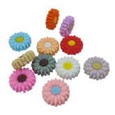 Silicone Floral Sunflower Pendant Beads 20x7.5 MM Daisy For Keychains Decorations Hole 2 MM