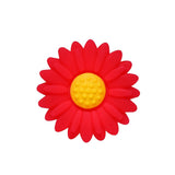 Silicone Floral Sunflower Pendant Beads 20x7.5 MM Daisy For Keychains Decorations Hole 2 MM