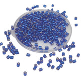 8/0 Silver Color Lining Glass Bugle Seed Beads 2.5 to 3 x 2.5 MM Hole 1 MM Cylinder For Jewellery Making DIY Crafts Hobby Arts