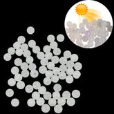 Color Changing Glass Beads UV Reacting Temperature Sensing (50 Grams, 70+ PCs) 7.5x8.5 MM Round White For Jewellery Bracelets Making DIY Crafts