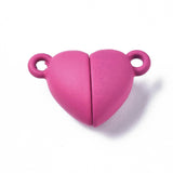 Colored Alloy Magnetic Clasps (5 Pieces, Random Colors As Available) 15x10x6 MM Heart For Bracelets Jewellery Making