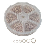 Iron Jump Rings Light Rose Gold Color (Mixed Sizes 4-10 MM, Total 1000 Pieces, 1 Box) For Jewellery Making Crafts