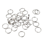 Iron Double Loop Split Jump Rings 8x1.4 MM (175+ Pieces, 25 Grams Wt) Silver Color For Jewellery Making Keychain Crafts