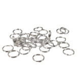 Iron Double Loop Split Jump Rings 8x1.4 MM (175+ Pieces, 25 Grams Wt) Silver Color For Jewellery Making Keychain Crafts