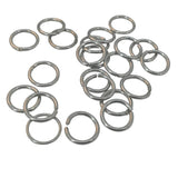 Stiff Chromium Plated Jump Rings 10x1.25 MM (60+ Pieces, 25 GMs Wt) MS Mild Steel Round Silver Color For Key Chains Jewellery Making DIY Crafts