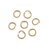 Tarnish Resistant 304-Stainless Steel Ion Plated Jump Rings 7x0.8 MM (60+ Pieces, 5 Grams) Gold Color For Jewellery Making