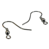 Tarnish Resistant 316-Surgical Stainless Steel Earring Hooks (10 Pieces) 21x20x3 MM Silver Color For Jewellery Making