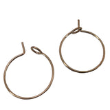 Tarnish Resistant 316-Stainless Steel Hoop Earring Hook 15x0.7 MM (10 Pieces) 21-Gauge Round Rose Gold Color For Jewellery Making