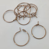 Tarnish Resistant 316-Stainless Steel Hoop Earring Hook 15x0.7 MM (10 Pieces) 21-Gauge Round Rose Gold Color For Jewellery Making