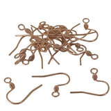 Tarnish Resistant 304-Stainless Steel Earring Hooks (10 Pieces) 18x17 MM Rose Gold Color For Jewellery Making