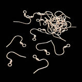 Tarnish Resistant 304-Stainless Steel Earring Hooks (10 Pieces) 18x17 MM Rose Gold Color For Jewellery Making