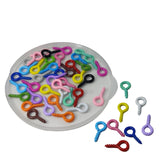 Colored Iron Screw Eye Pins (5 Grams, 30-35 PCs) 10x5x1 MM Mixed Colors Peg Bails For Half Drill Fitting Jewellery Making DIY Crafts