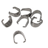 Tarnish Resistant 304-Stainless Steel Snap On Pinch Bails (10 Pieces) 9x7x4 MM Silver Color For Jewellery Making