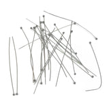304-Stainless Steel Ball Head Pins 70x0.5 MM (10 Grams, 65+ Pieces) 24 Gauge Tarnish Resistant Silver Color For Jewellery Making Crafts