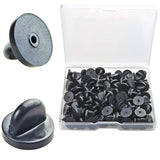 Silicone Brooch Rubber Pin Backs 10x6 MM (28-30 PCs, 10 GMs Wt) Black Comfort Fit Tie Tack Safety Backs for Holding Uniform Badges Lapel Hats