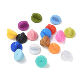 Plastic Brooch Pin Backs 10x7 MM (25 PCs, 10 GMs Wt) Mixed Colors Comfort Fit Tie Tack Safety Backs for Holding Uniform Badges Lapel Hats