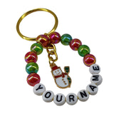 Christmas Personalized Name Customized Keychains Gifts Multicolor