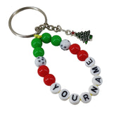 Christmas Name Customized Personalized Keychains Gifts Multicolor