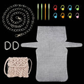 Embroidery Canvas Mesh Plastic Bag Making Kit (20x21 Inch Sheet, 2 D Rings, 1 Chain, 8 Markers, 4 Needles) Hole 2.5mm