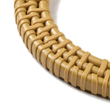 Braided Round Purse Bag Handles (2 Pieces) 4.5 Inch 8mm Light Brown For Making Accessories Spare Replacements