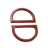 Plastic D Shape Purse Bag Handles (2 Pieces) 4.5x3.25 Inch 9mm Brown For Making Accessories Spare Replacements
