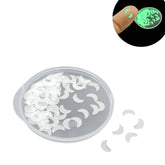 Glow In the Dark Sequins (2 Grams, 400+ Pieces) 5x3x0.2 MM Moon Decorative Radium Fluorescent Pailletes For DIY Crafts Garments Nails
