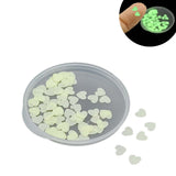 Glow In the Dark Sequins (2 Grams, 400+ Pieces) 4x4.5x0.2 MM Heart Decorative Radium Fluorescent Pailletes For DIY Crafts Garments Nails