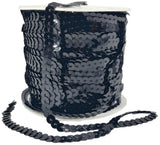 Sequins Chain Rolls (10 Mixed Colors, 1 Meter Each) 6 MM Round Paillettes For Sewing Accessories Garment Ornament Decorative Embellishments