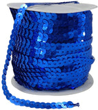 Sequins Chain Rolls (10 Mixed Colors, 1 Meter Each) 6 MM Round Paillettes For Sewing Accessories Garment Ornament Decorative Embellishments