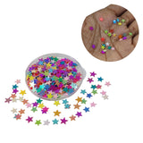 Plastic Sequins (1800+ Pieces) 5x5.5 MM 0.4 MM Thick No Hole Mixed Colors Star Paillettes For Sewing Garment DIY Crafts Embellishments