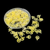 Plastic Sequins (400+ Pieces, 5 GMs Wt) 8x6 MM 0.1 MM Thick 0.8 MM Hole Yellow Smiley Face Paillettes For Sewing Garment DIY Crafts Embellishments