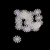 Plastic Sequins (75+ Pieces, 5 GMs Wt) 16 MM 0.2 MM Thick 1 MM Hole White Flower Paillettes For Sewing Garment DIY Crafts Embellishments