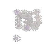 Plastic Sequins (75+ Pieces, 5 GMs Wt) 16 MM 0.2 MM Thick 1 MM Hole White Flower Paillettes For Sewing Garment DIY Crafts Embellishments