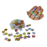 Plastic Sequins (450+ Pieces) 10x10 MM 0.4 MM Thick 1.2 MM Hole Mixed Colors Flower Paillettes For Sewing Garment DIY Crafts Embellishments