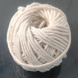 White Glazed Cotton Piping Thread (180 GMS, 4 Rolls x 45 Grams) 2 MM For Garments Sewing Multipurpose