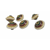 Enamel Ethnic Metal Beads (10 PCs) For Jewellery Making DIY Arts Crafts Keychains (#OT4)