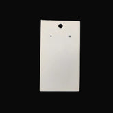 Paper Earring Display Card Strips 3.5x2inch (9x5CM) Rectangle White (Pack of 50 Pieces)