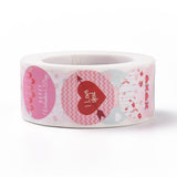Paper Stickers 1 Inch / 2.5 CM (1 Roll, 500 Stickers) Valentine's Day Heart Love Theme Round Multicolor Gift Packing Tags