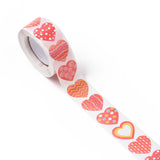 Paper Stickers 1x0.9 Inch / 2.5x2.4 CM (1 Roll, 500 Stickers) Valentine's Day Heart Love Theme Heart Multicolor Gift Packing Tags