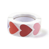 Paper Stickers 1x1 Inch / 2.5x2.5 CM (1 Roll, 500 Stickers) Valentine's Day Heart Love Theme Heart Multicolor Gift Packing Tags