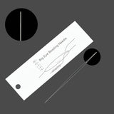 Stainless Steel Collapsible Big Eye Needles (1 PC) 4 Inch 0.2 MM Thick For Seed Beads Beading Jewellery Making Embroidery Silver Color