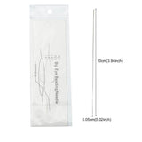 Stainless Steel Collapsible Big Eye Needles (1 PC) 4 Inch 0.2 MM Thick For Seed Beads Beading Jewellery Making Embroidery Silver Color