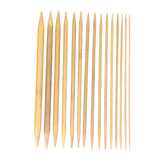Double Side Bamboo Knitting Needles (10 Sizes, 2 MM to 10 MM) 8 Inch Long For Yarn Crochet Sweater Sewing